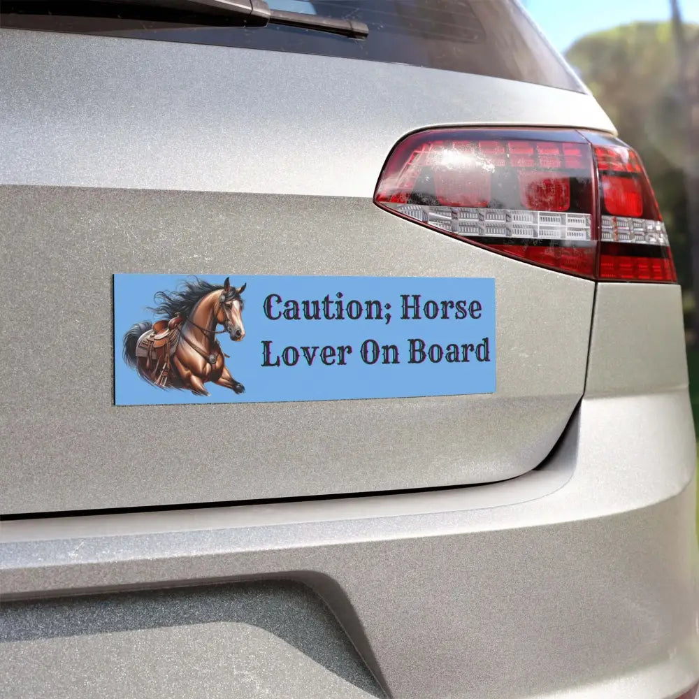 Horse Lover On Board Car Magnet - Funny Equine Safety Sign Horse Vehicle Magnet - 10’’ × 3’’ / Rectangle / 1 pc