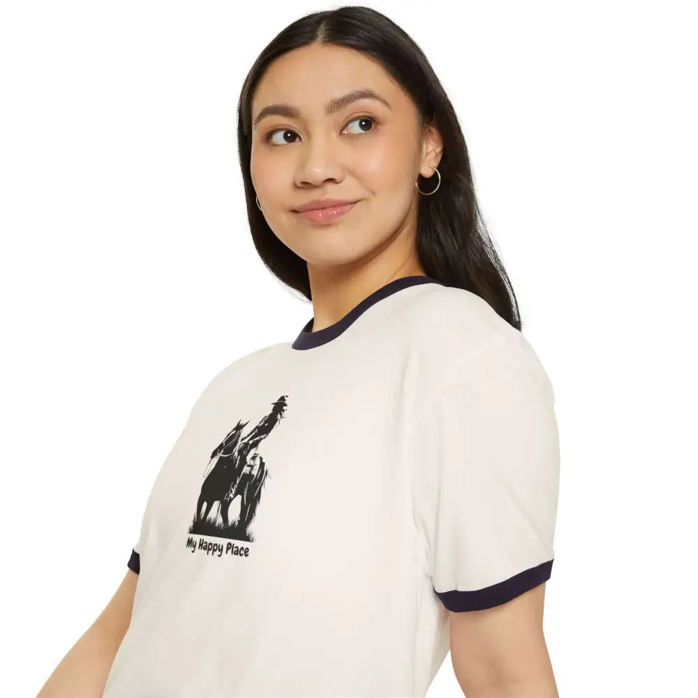 Horse Lover T-Shirt - Here’s My Happy Place Tee for Women - T-Shirt