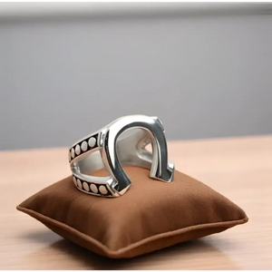Horseshoe 316L Stainless Steel Ring for Men or Women Horse Lover Western Jewelry - United States / 8 - Jewelry