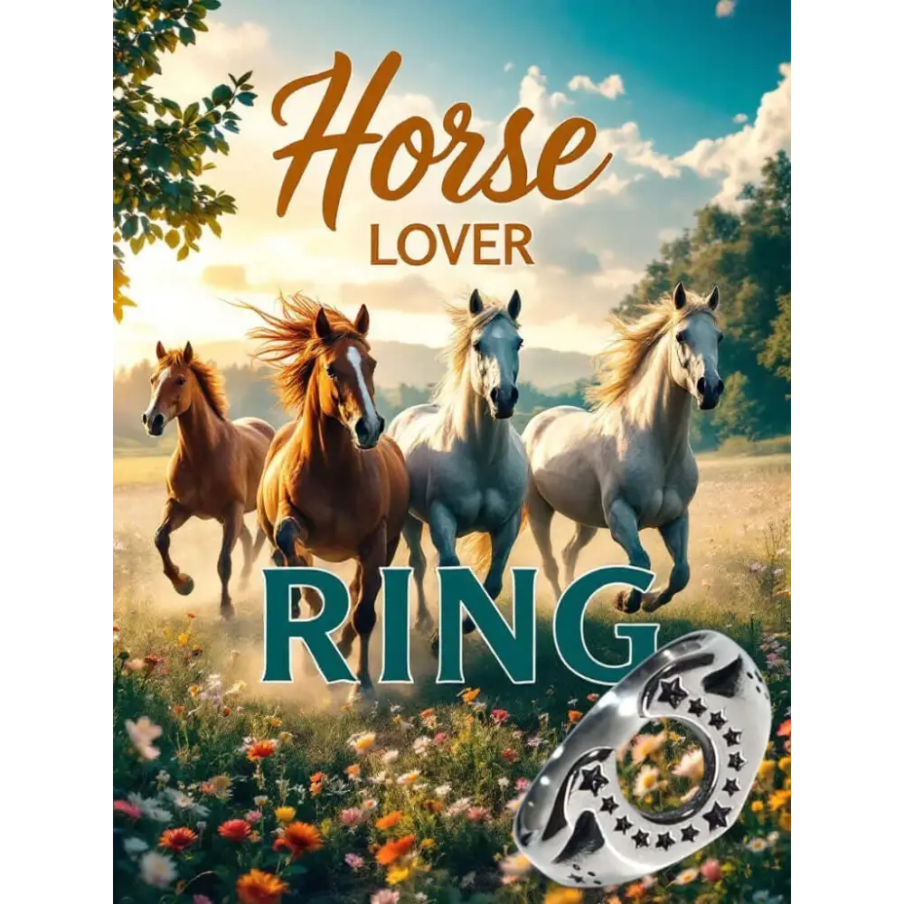 Horseshoe U-shaped Ring Stainless Steel Gift For Men Unisex Retro Women’s Horse Lover Jewelry - Jewelry