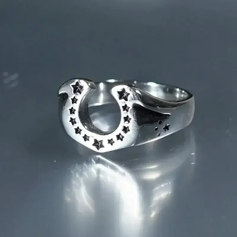 Horseshoe U-shaped Ring, Stainless Steel Horse Lover Jewelry Gifts - The Best New Thing
