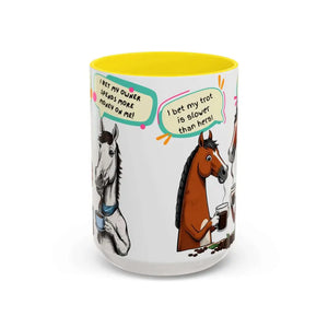 Humorous Horse Coffee Mug - Funny Gifts for Horse Lovers 15oz - 15oz / Yellow - Mugs
