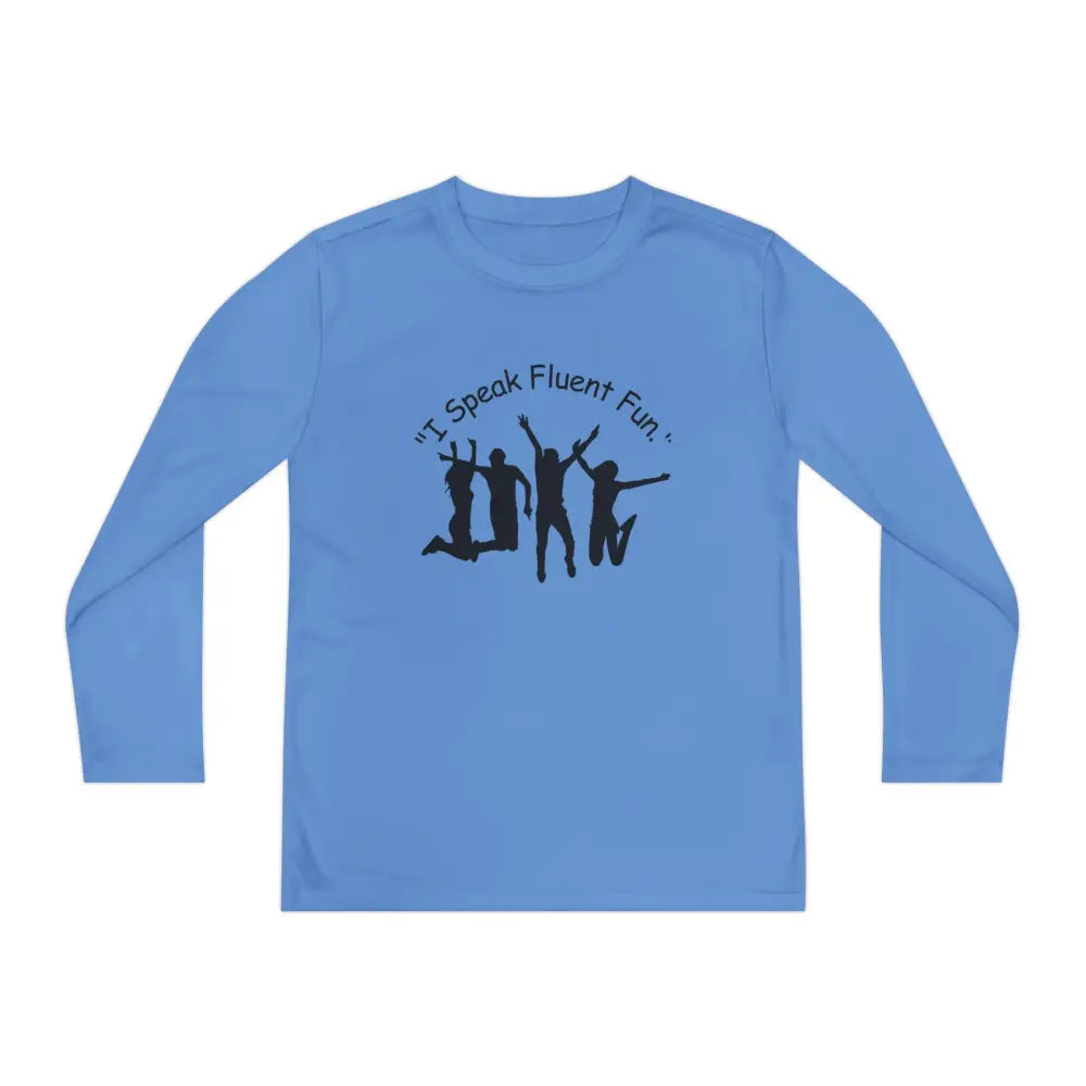 I Speak Fluent Fun Youth Unisex Long Sleeve Shirt. Perfect Gift for Teens - Carolina Blue / S - Kids clothes