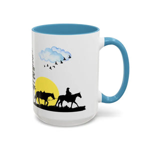 I Would Rather Be Riding My Horse Coffee Mug 15oz Unique Coffee Cup - 15oz / Light Blue - Mug