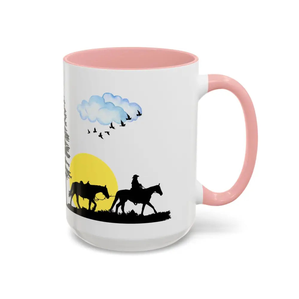 I Would Rather Be Riding My Horse Coffee Mug 15oz Unique Coffee Cup - 15oz / Pink - Mug
