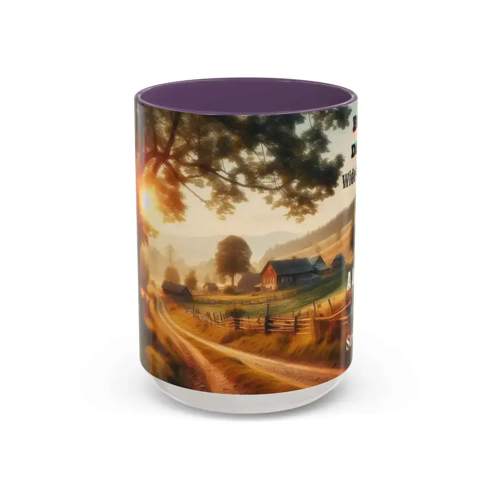 Inspirational Faith Coffee Mug Motivational Mug Country Coffee Mugs Inspirational Gift Idea 15ozs - 15oz / Purple - Mugs