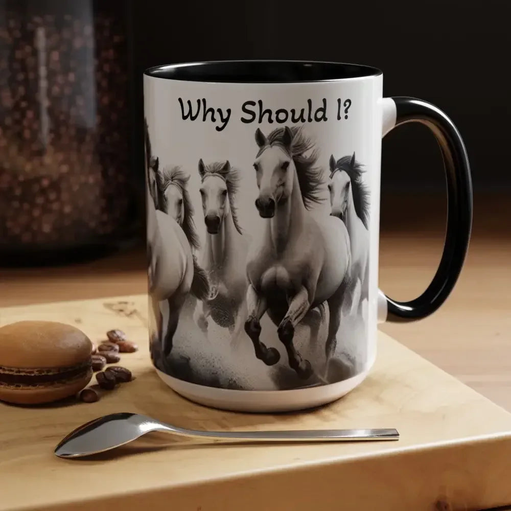 Inspirational Horse Coffee Mug - Humorous Mug, Horse Lover Enthusiast - The Best New Thing