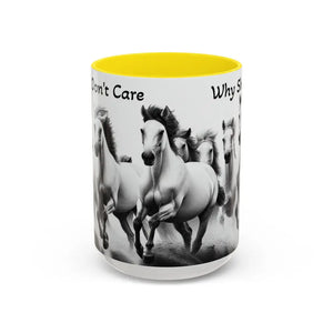 Inspirational Horse Coffee Mug - Humorous Mug Horse Lover Enthusiast Unique Gift Ideas 15oz - 15oz / Yellow - Mug