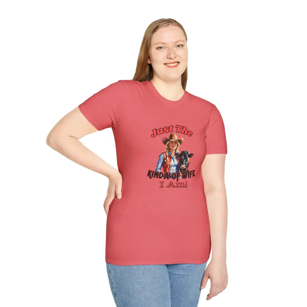 Just The Kinda Of Wife I Am T-Shirt Funny Farm Wife Shirt Gift for Animal Lovers Farmers Wife - T-Shirt