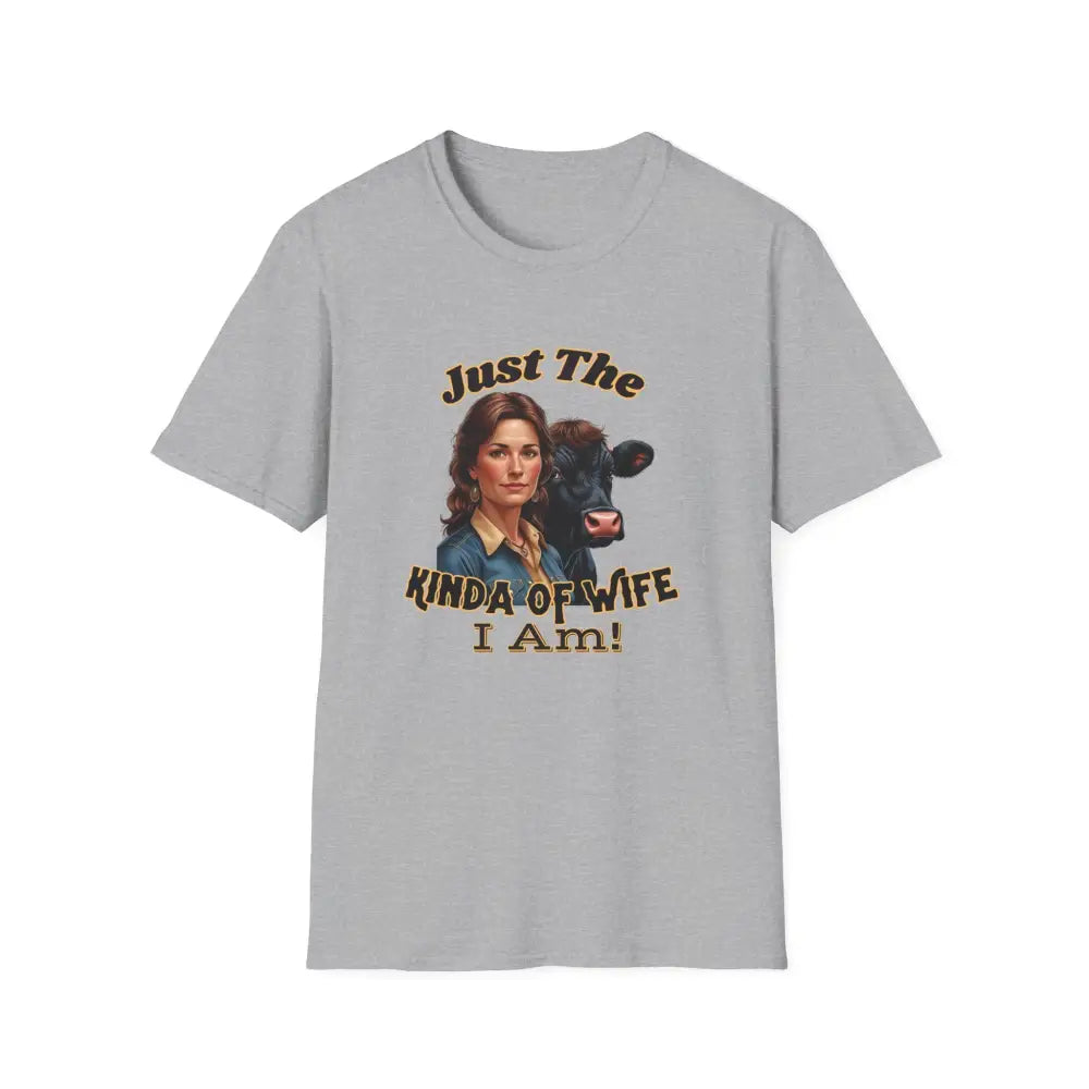 Just The Kinda Of Wife I Am T-Shirt Funny Farm Wife Shirt Gift for Animal Lovers Farmers Wife - Sport Grey / XS