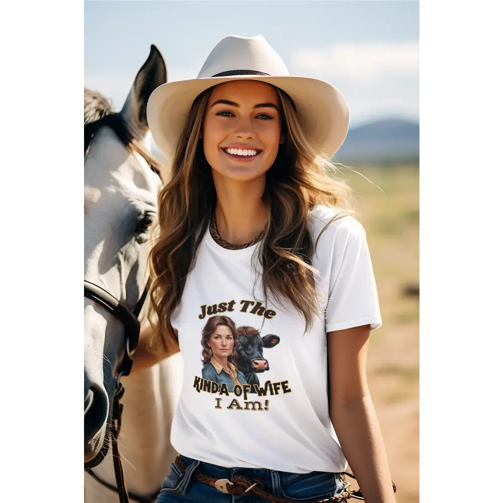 Just The Kinda Of Wife I Am T-Shirt Funny Farm Wife Shirt Gift for Animal Lovers Farmers Wife - T-Shirt