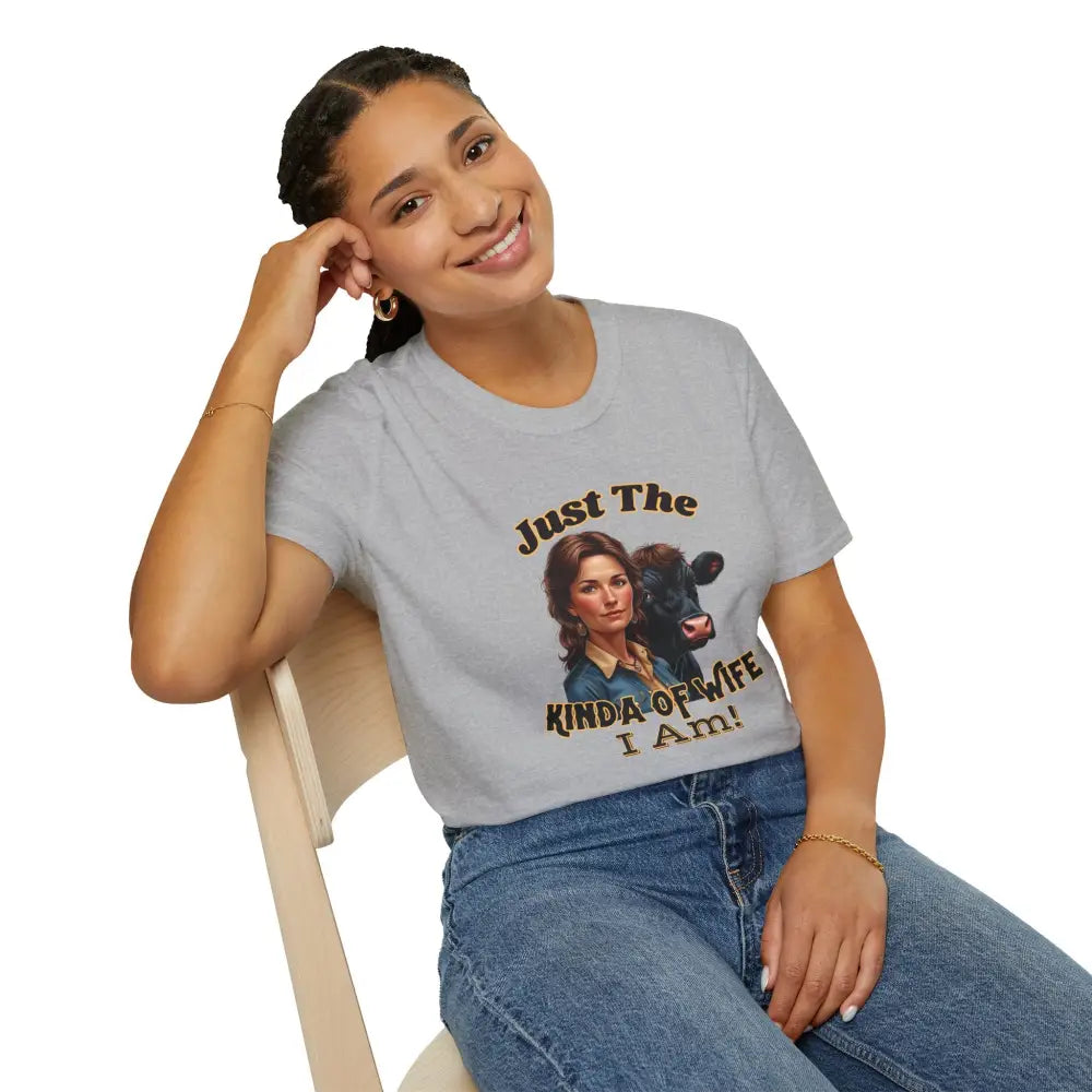Just The Kinda Of Wife I Am T-Shirt Funny Farm Wife Shirt Gift for Animal Lovers Farmers Wife - T-Shirt