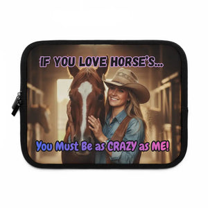 Laptop Sleeve - Horse Lover Gifts Laptop Cover Best Gifts For Her - Black / 10ββ - Laptop Sleeve