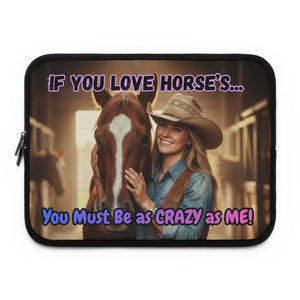 Laptop Sleeve - Horse Lover Gifts Laptop Cover Best Gifts For Her - Black / 13ββ - Laptop Sleeve