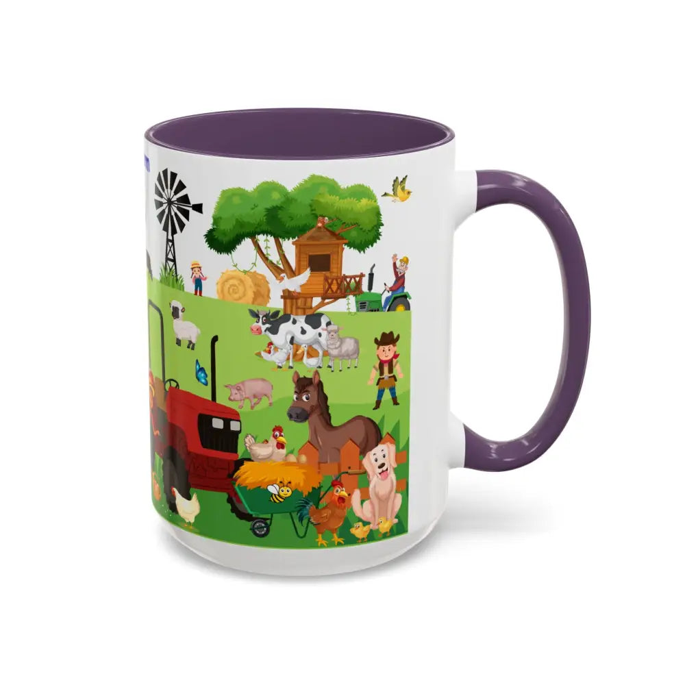Life is Better on the FARM Mug Cartoon Cup for Kids Love Farming Cup of Joy 15oz - Mug