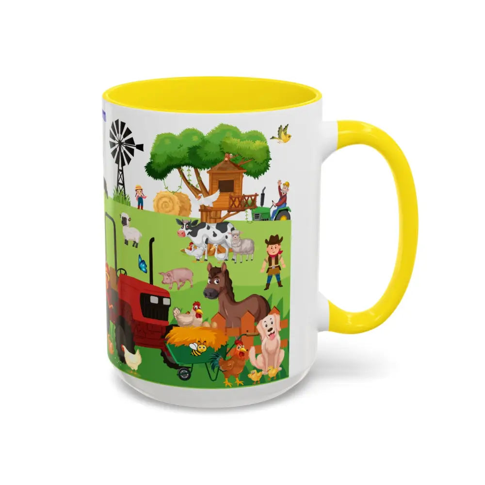 Life is Better on the FARM Mug Cartoon Cup for Kids Love Farming Cup of Joy 15oz - Mug