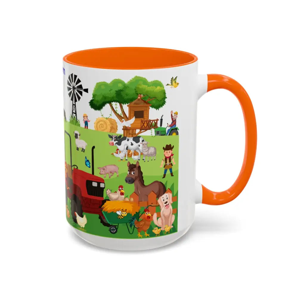 Life is Better on the FARM Mug Cartoon Cup for Kids Love Farming Cup of Joy 15oz - Mug