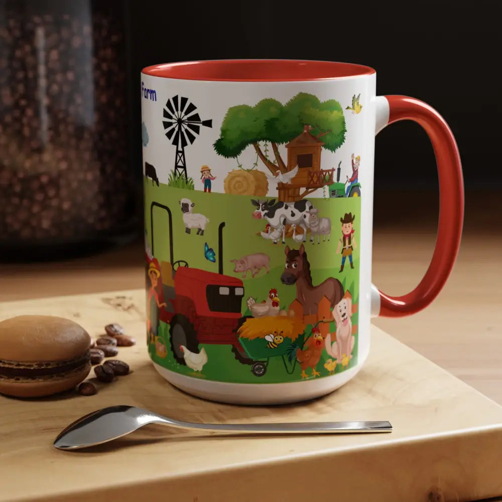 Life is Better on the FARM Mug Cartoon Cup for Kids Love Farming Cup of Joy 15oz - Mug