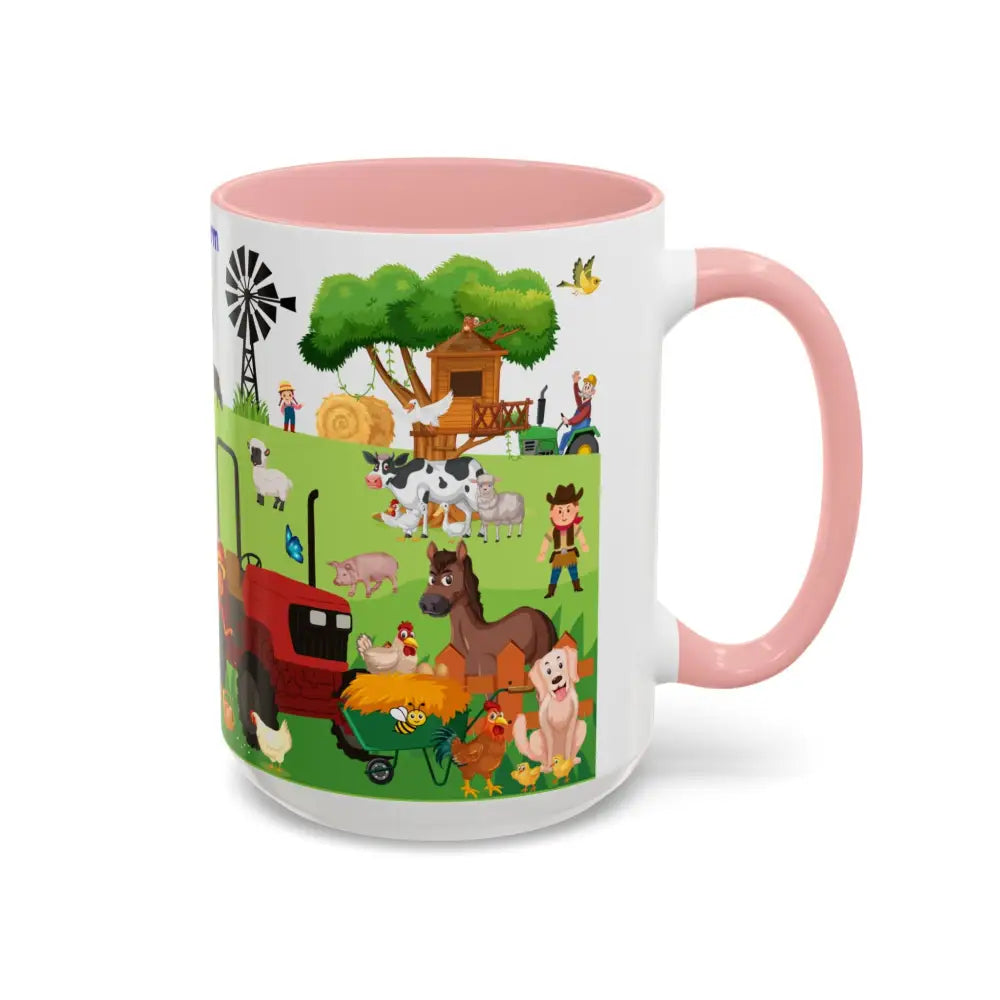 Life is Better on the FARM Mug Cartoon Cup for Kids Love Farming Cup of Joy 15oz - Mug
