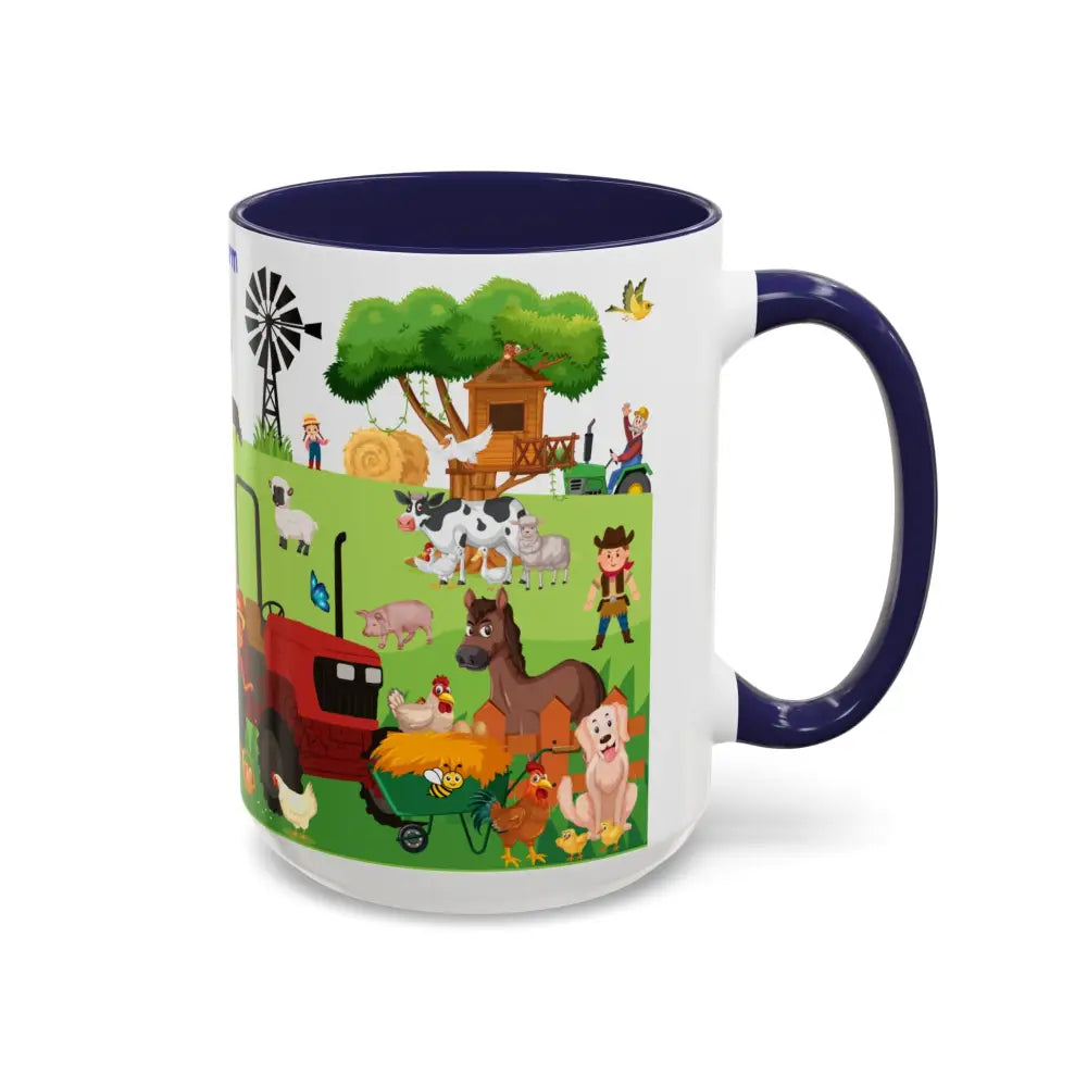 Life is Better on the FARM Mug Cartoon Cup for Kids Love Farming Cup of Joy 15oz - Mug