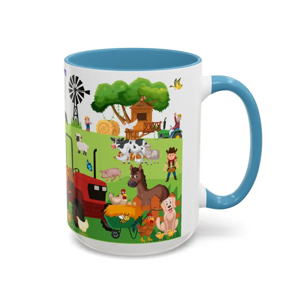Life is Better on the FARM Mug Cartoon Cup for Kids Love Farming Cup of Joy 15oz - Mug