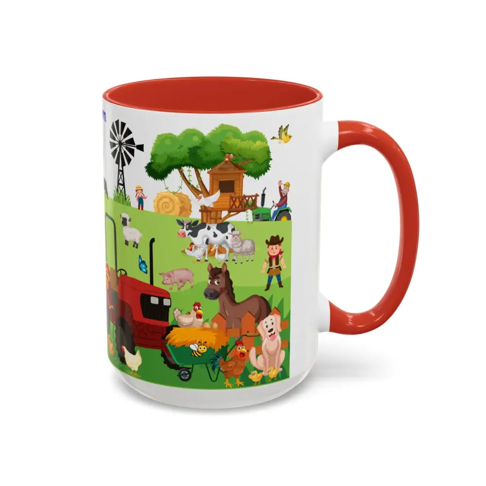Life is Better on the FARM Mug Cartoon Cup for Kids Love Farming Cup of Joy 15oz - Mug