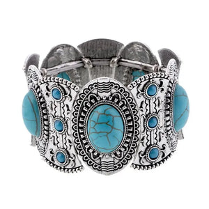 Western Fashion Bracelets Elastic Bracelets & Bangles Horse Lover Jewelry - Blue - Jewelry