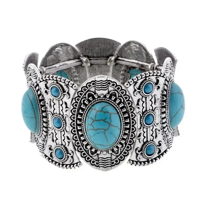 Western Fashion Bracelets Elastic Bracelets & Bangles Horse Lover Jewelry - Blue - Jewelry