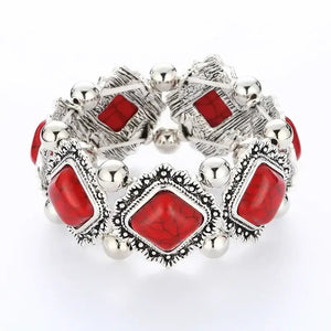 Western Fashion Bracelets Elastic Bracelets & Bangles Horse Lover Jewelry - Red 1 - Jewelry