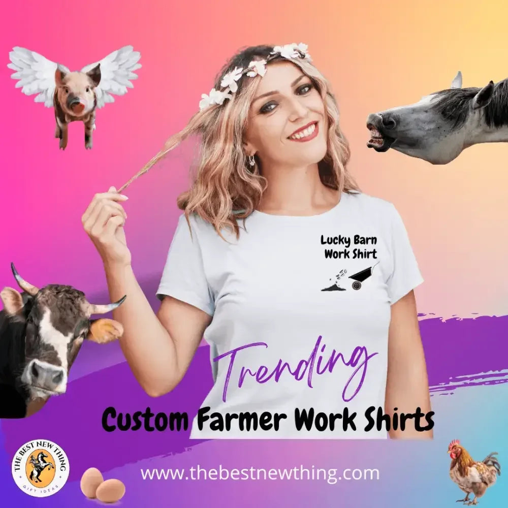 Lucky Barn Work T-Shirt, V-Neck Jersey Short Sleeve Tee - The Best New Thing