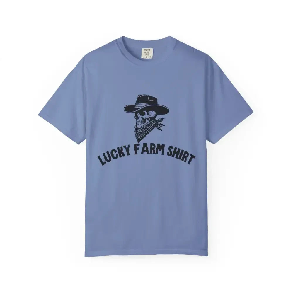 Lucky Farm T-Shirt, Skull Graphic Shirt, Western Farm Apparel - The Best New Thing