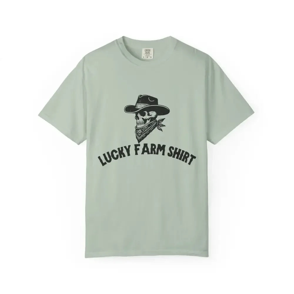 Lucky Farm T-Shirt, Skull Graphic Shirt, Western Farm Apparel - The Best New Thing