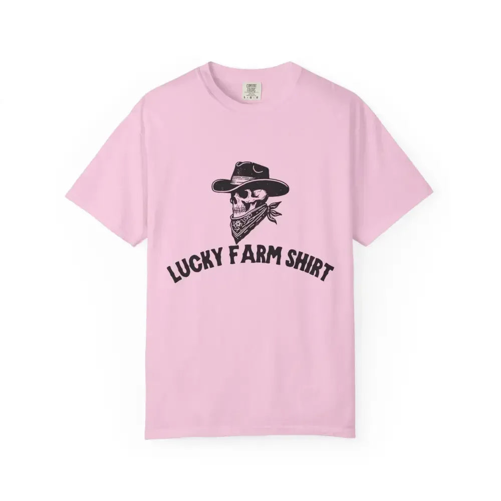 Lucky Farm T-Shirt, Skull Graphic Shirt, Western Farm Apparel - The Best New Thing