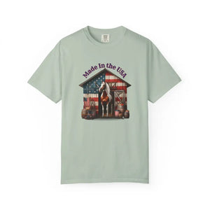 Made in the USA Horse Graphic T-Shirt Patriotic Tee for Horse Lovers American Pride Apparel - Bay / S - T-Shirt