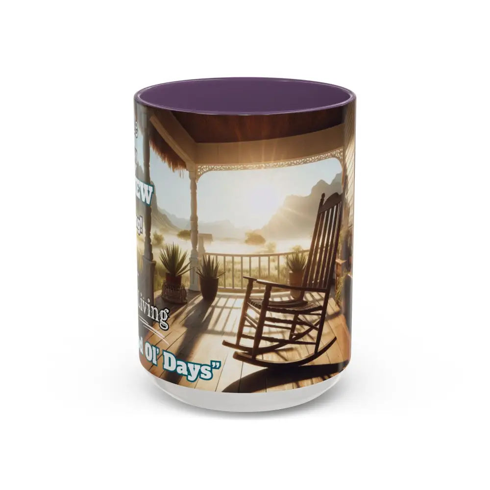 Morning Motivational Accent Coffee Mug - Perfect Pick Me Up Gift - 15oz / Purple - Mugs