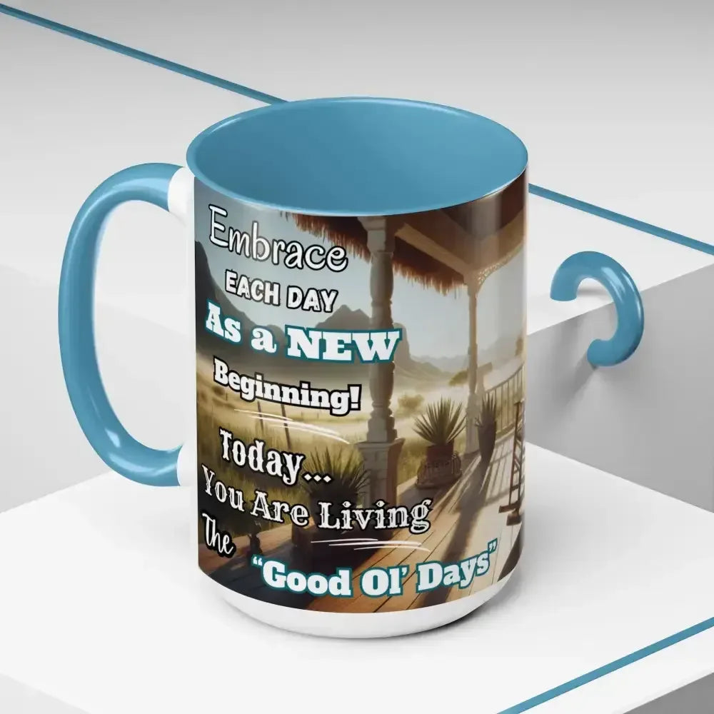 Morning Motivation Accent Coffee Mug - Perfect Pick Me Up Gift - The Best New Thing