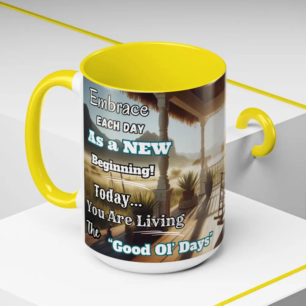 Morning Motivational Accent Coffee Mug - Perfect Pick Me Up Gift - Mugs