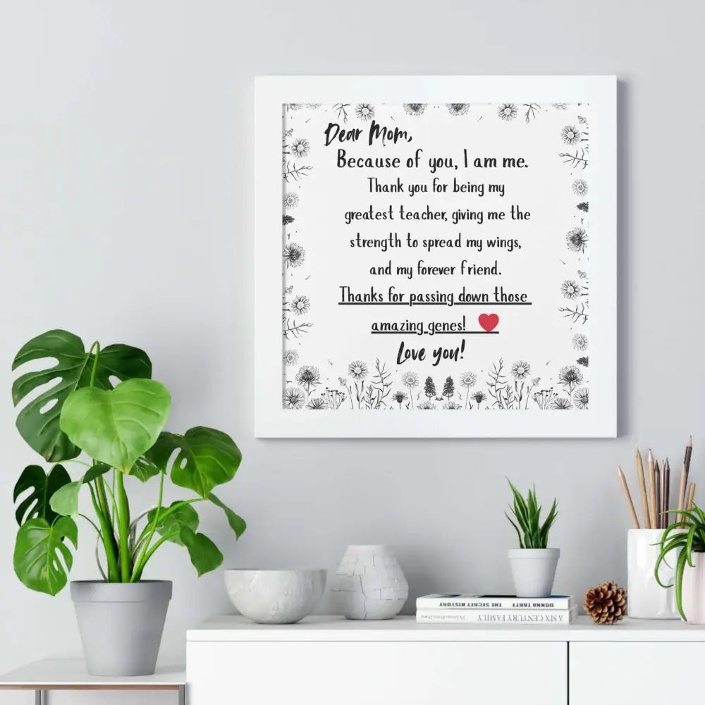 Motherβs Day Heart Felt Poster Gift Perfect Gift for Mom Best Unique Gifts for Mom Wall Art - Home Decor