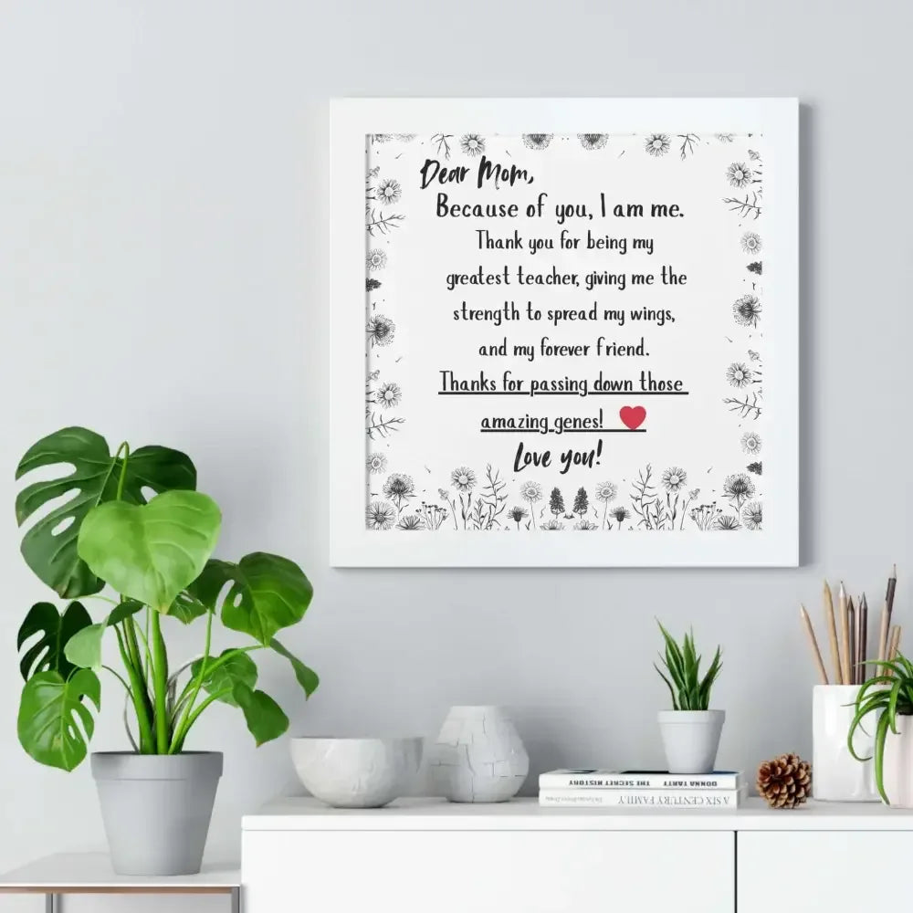 Mother's Day Heart Felt Poster Gift, Gift for Mom, Best Gifts for Mom - The Best New Thing