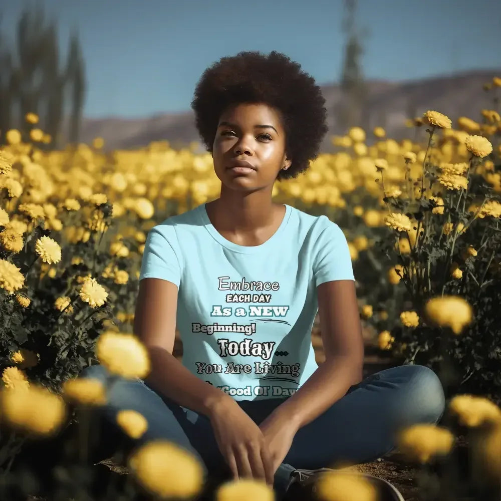 Motivational T-Shirt, Embrace Each Day Inspirational Tee, Good Ol Days, Soft Tees - The Best New Thing