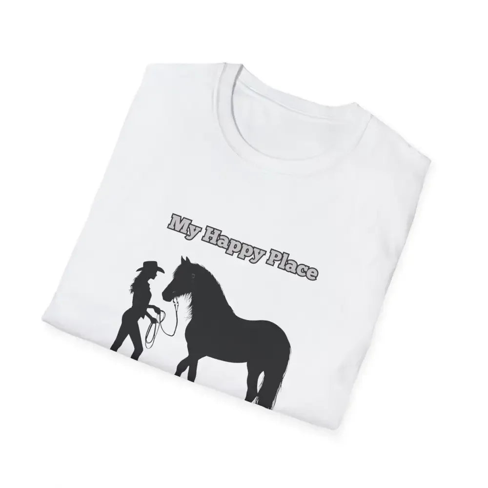My Happy Place T-Shirt, Horse Lover Shirt, Western Tee, Farm Apparel - The Best New Thing