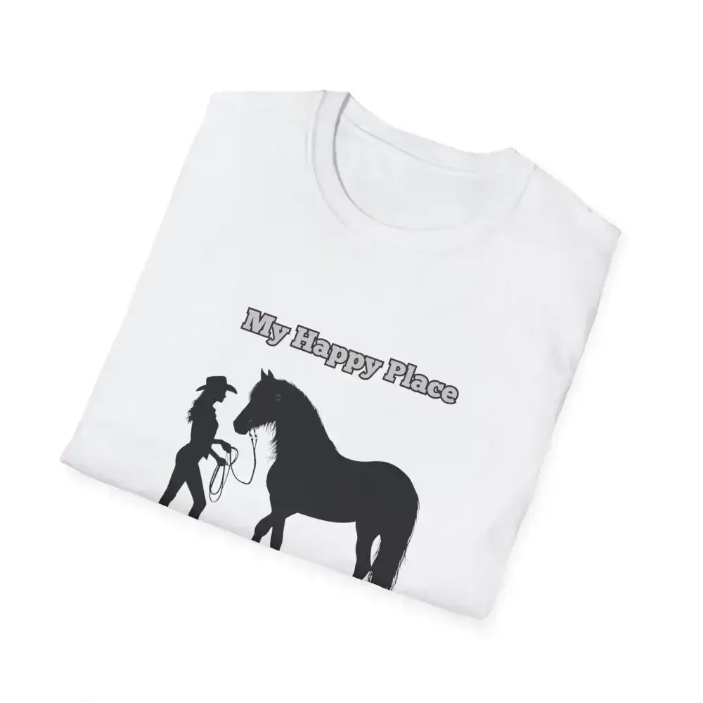 My Happy Place T-Shirt, Horse Lover Shirt, Western Tee, Farm Apparel - The Best New Thing