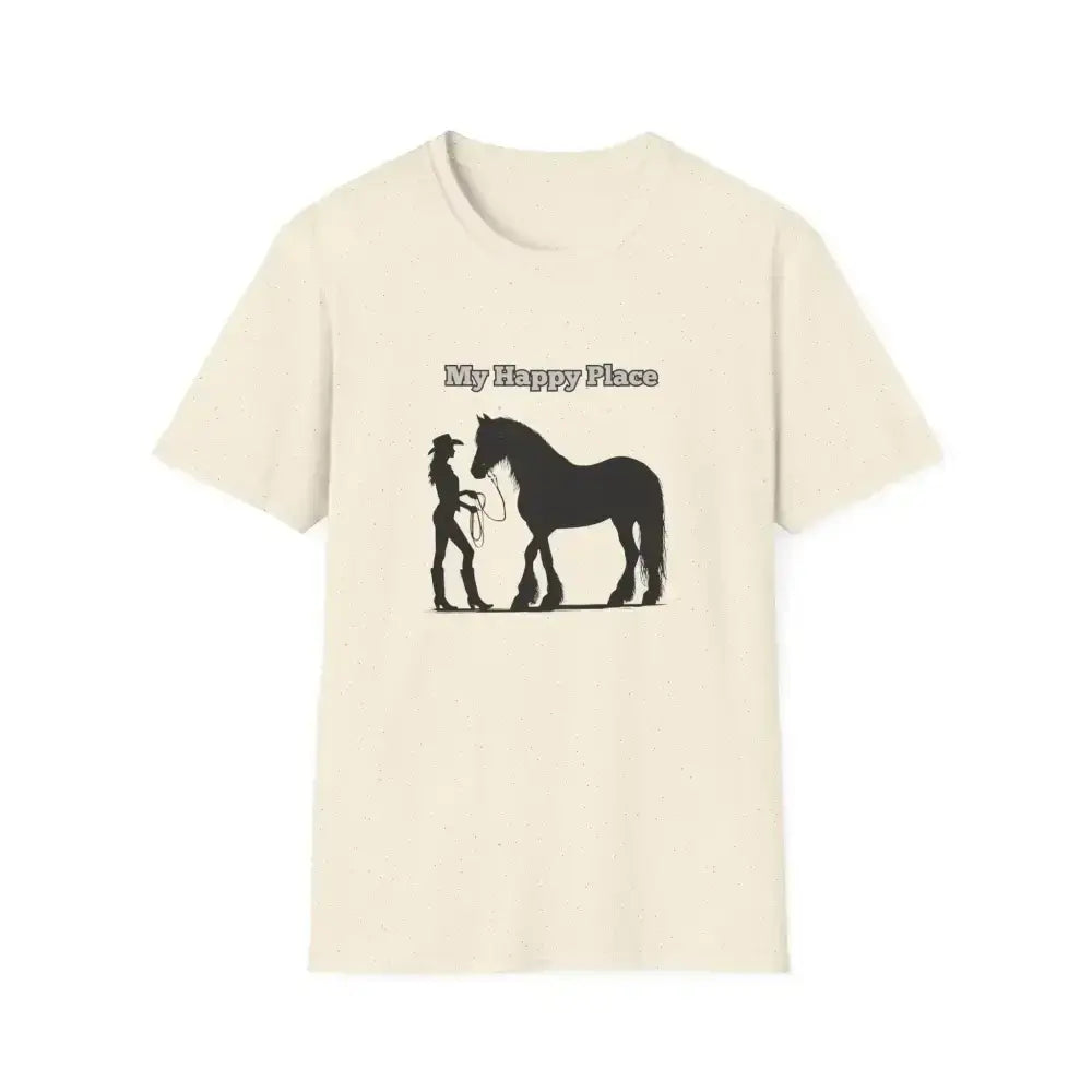 My Happy Place T-Shirt, Horse Lover Shirt, Western Tee, Farm Apparel - The Best New Thing