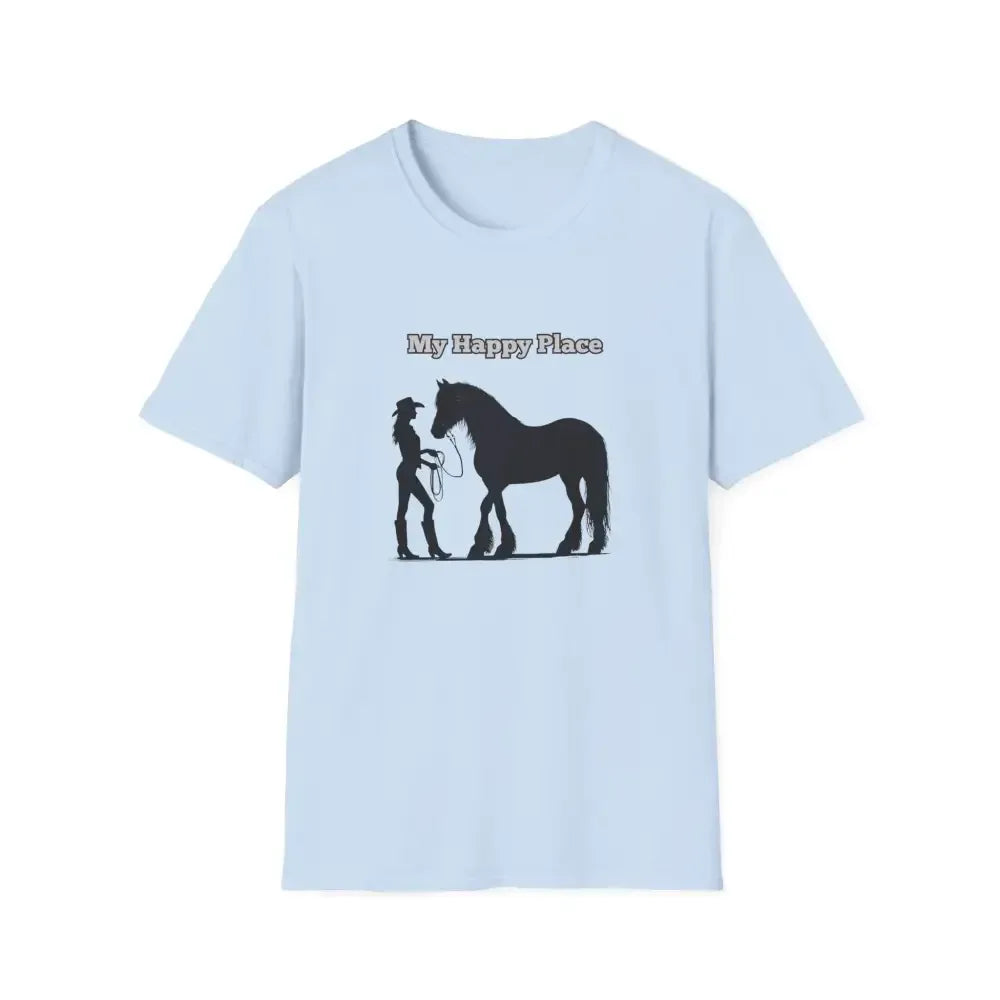 My Happy Place T-Shirt, Horse Lover Shirt, Western Tee, Farm Apparel - The Best New Thing