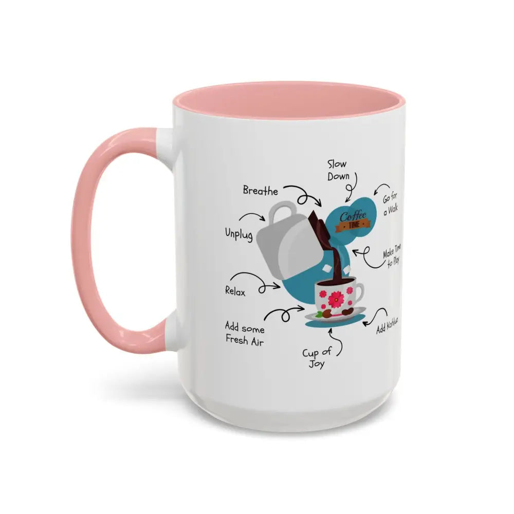 Office Gift Coffee Cup Mug Relax Breathe and Unplug with a Cup of Joy - Mugs