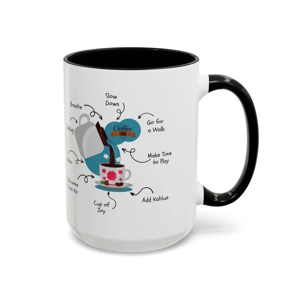 Office Gift Coffee Cup Mug Relax Breathe and Unplug with a Cup of Joy - Mugs