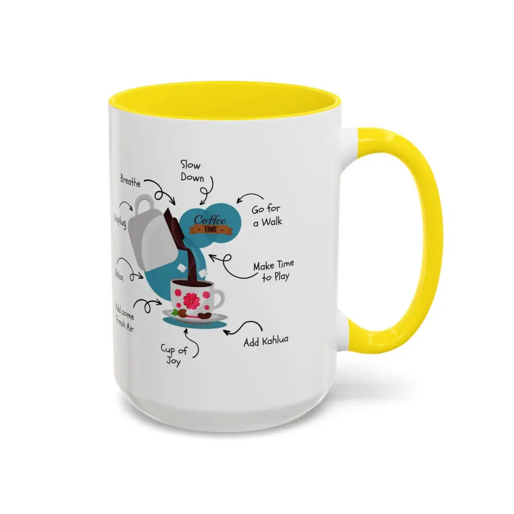 Office Gift Coffee Cup Mug Relax Breathe and Unplug with a Cup of Joy - Mugs