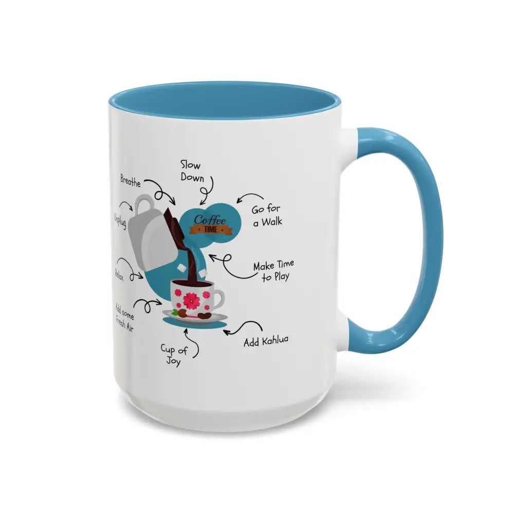 Office Gift Coffee Cup Mug Relax Breathe and Unplug with a Cup of Joy - Mugs
