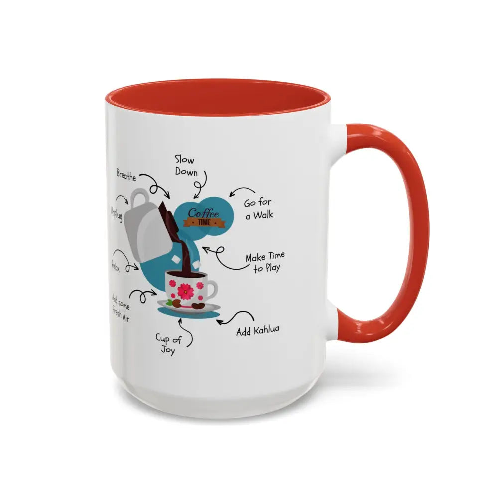 Office Gift Coffee Cup Mug Relax Breathe and Unplug with a Cup of Joy - Mugs