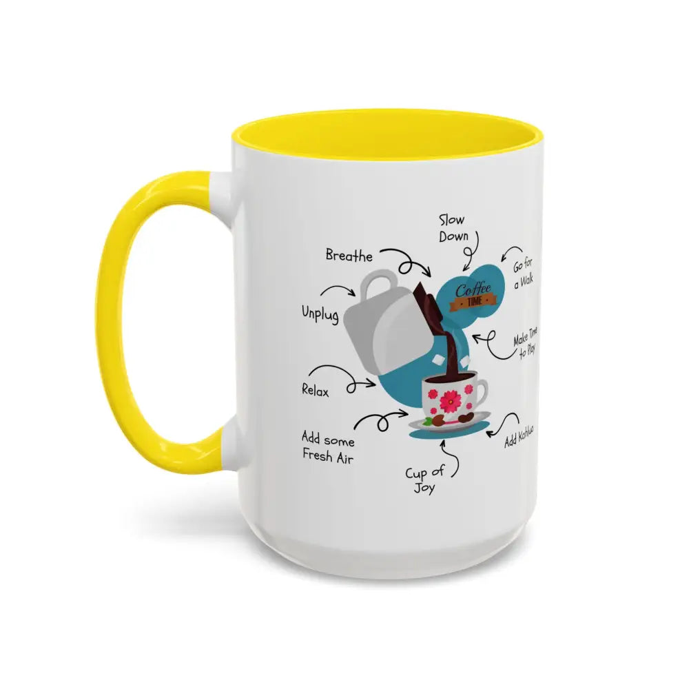 Office Gift Coffee Cup Mug Relax Breathe and Unplug with a Cup of Joy - Mugs